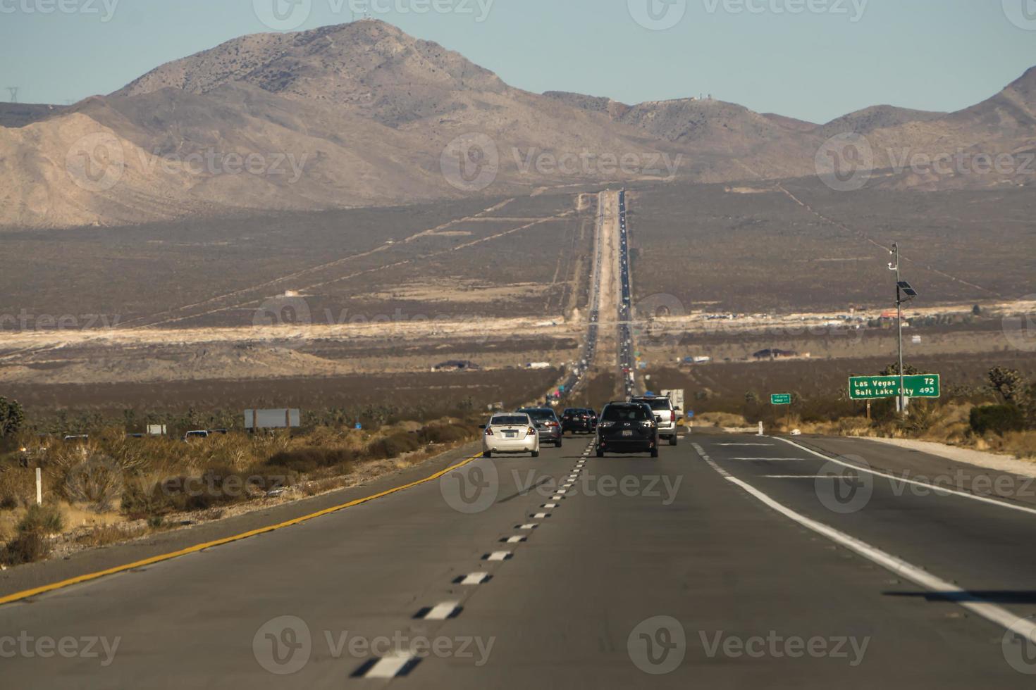 highway road leading into Las Vegas photo