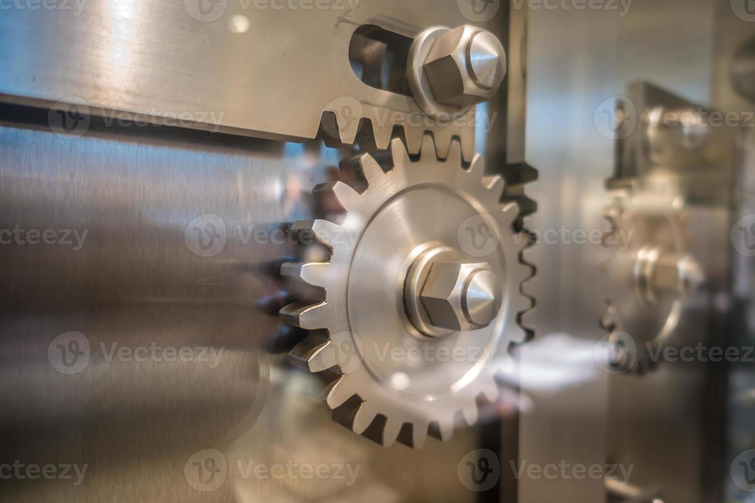 vault safe door gears at museum photo