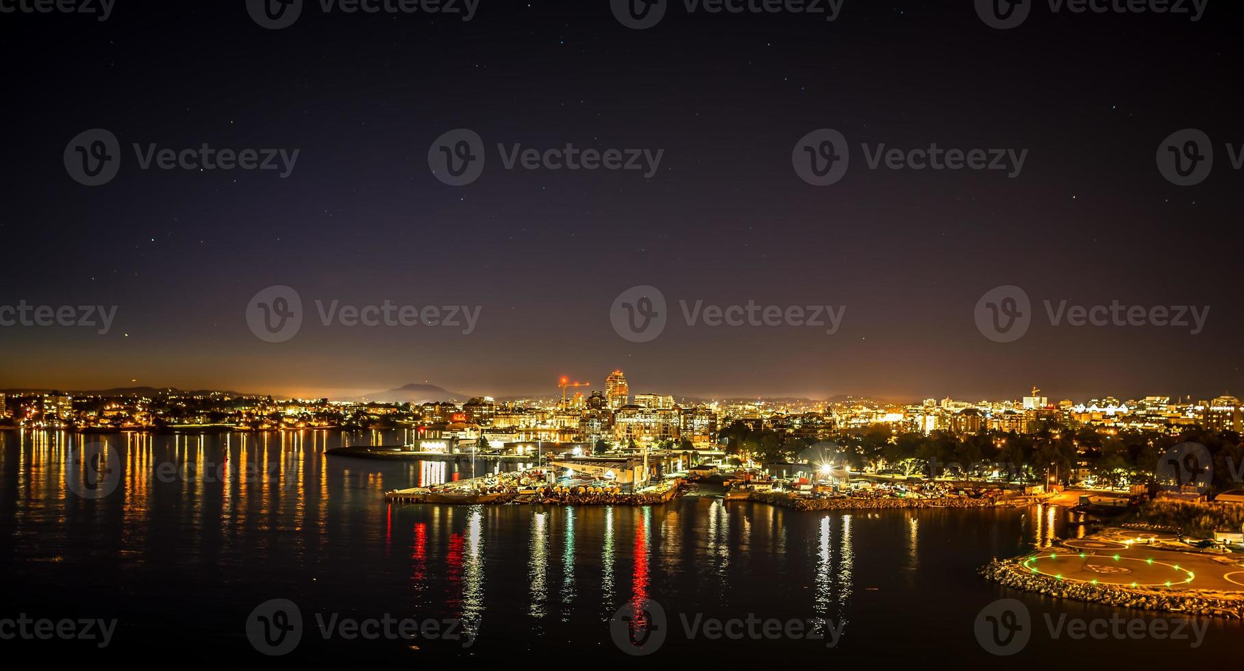 evening time in city of victoria british columbia canada photo