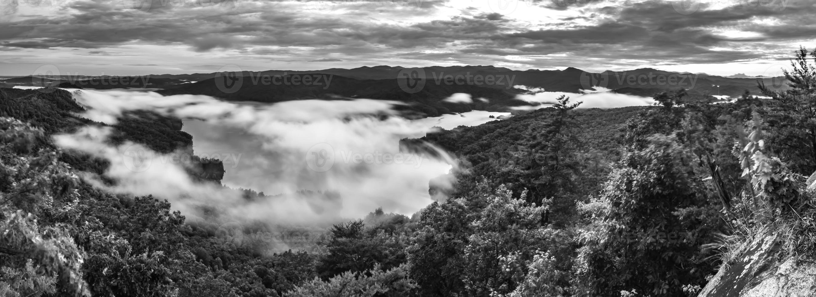 sunset over lake jcassee from jumping off rock overlook photo