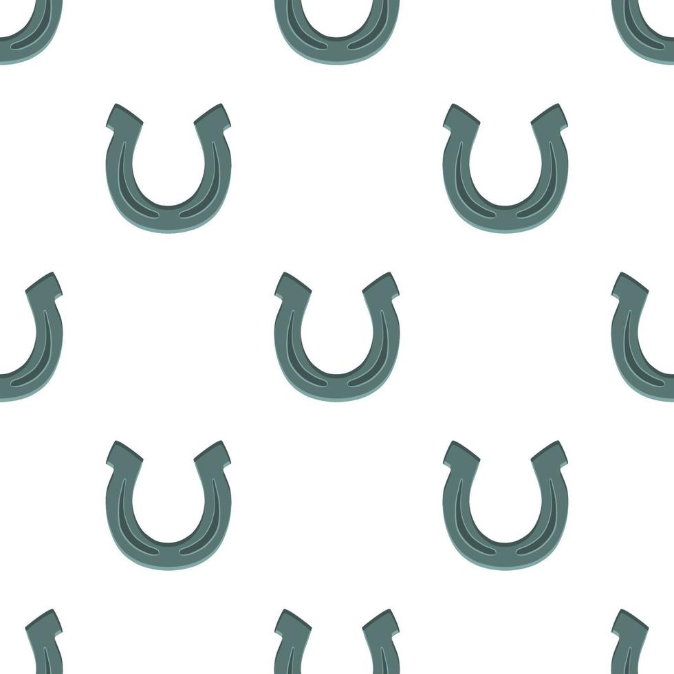 Irish holiday St Patrick day, seamless horseshoes vector