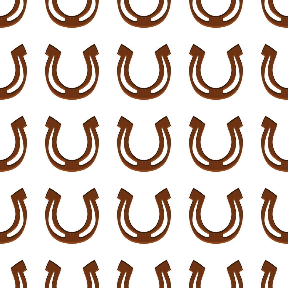 Irish holiday St Patrick day, seamless horseshoes vector