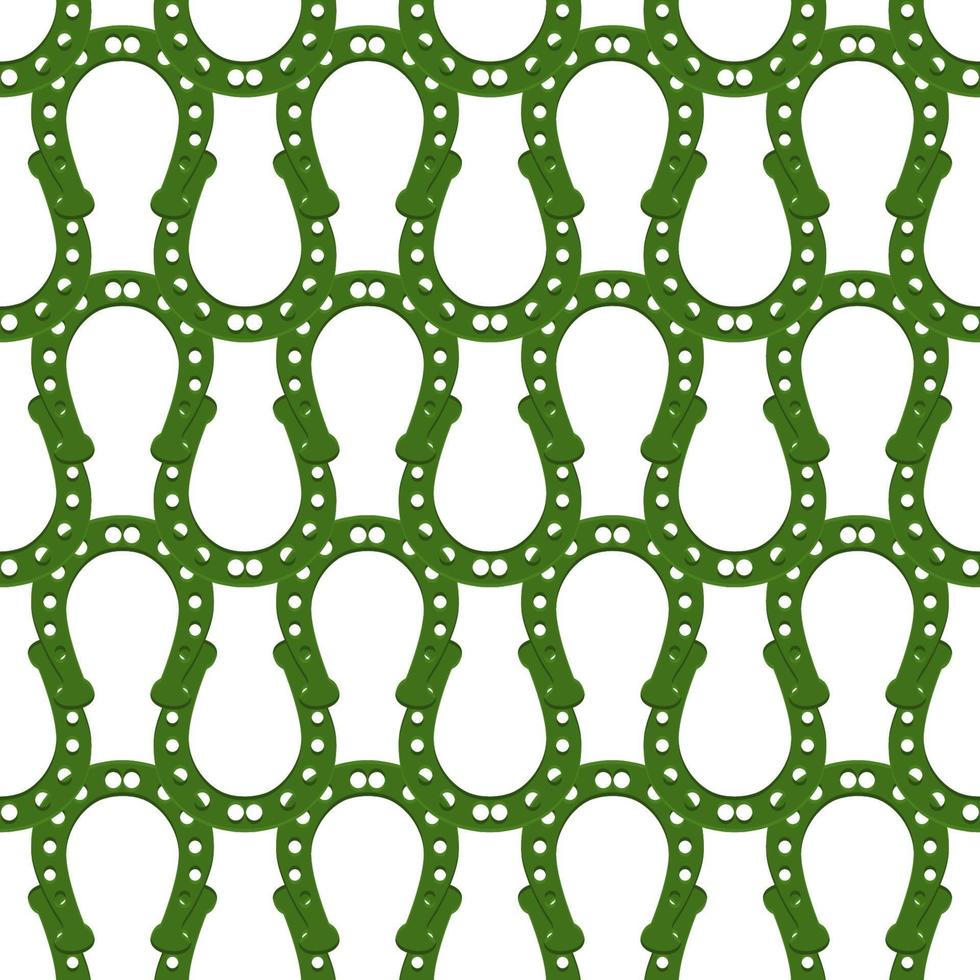 Irish holiday St Patrick day, seamless horseshoes vector