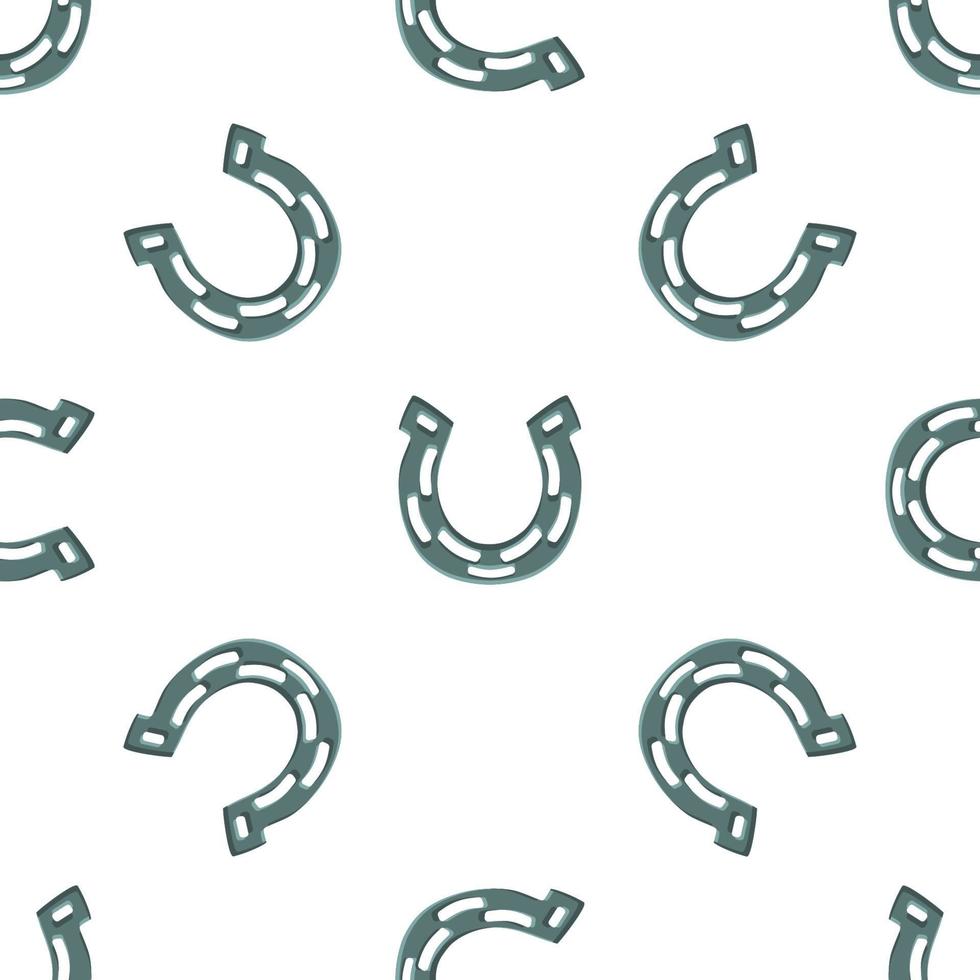 Irish holiday St Patrick day, seamless horseshoes vector