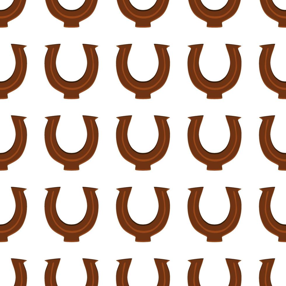 Irish holiday St Patrick day, seamless horseshoes vector