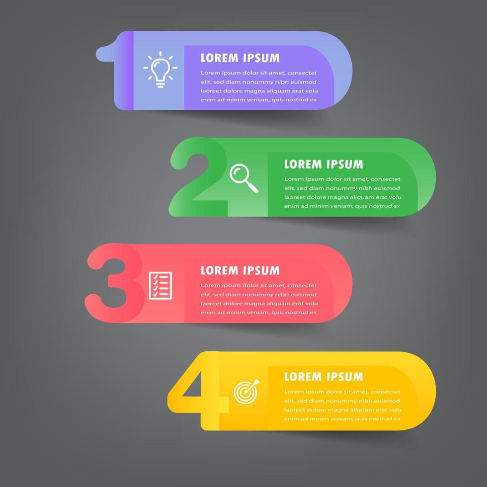 modern infographic text box template, infographics banner vector