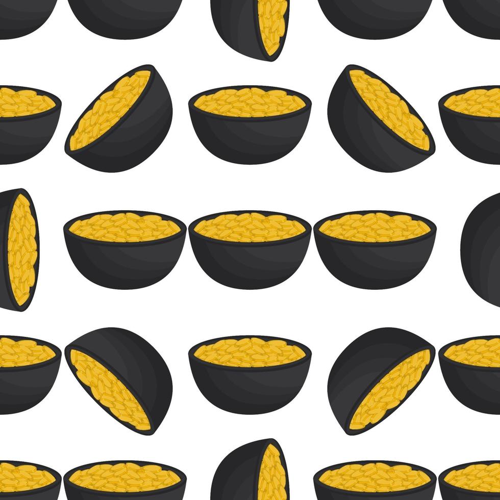 Irish holiday St Patrick day, seamless pot of coins vector
