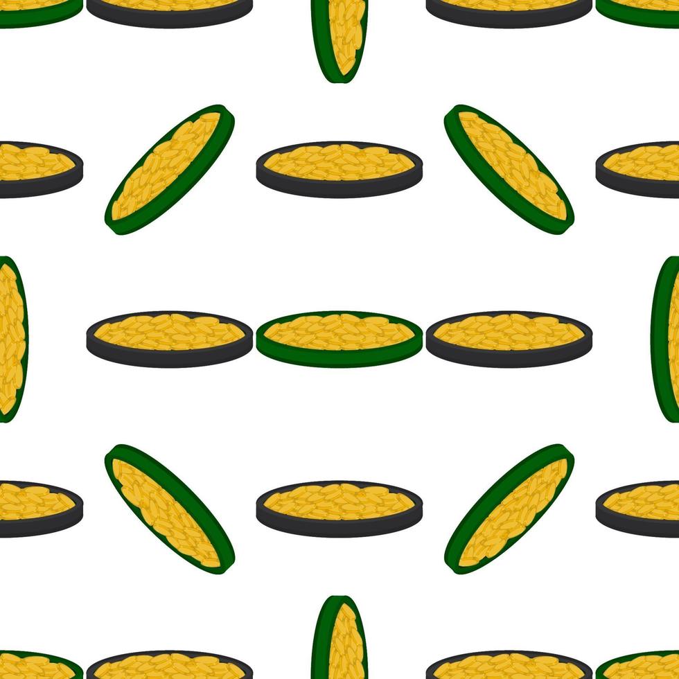 Irish holiday St Patrick day, seamless pot of coins vector