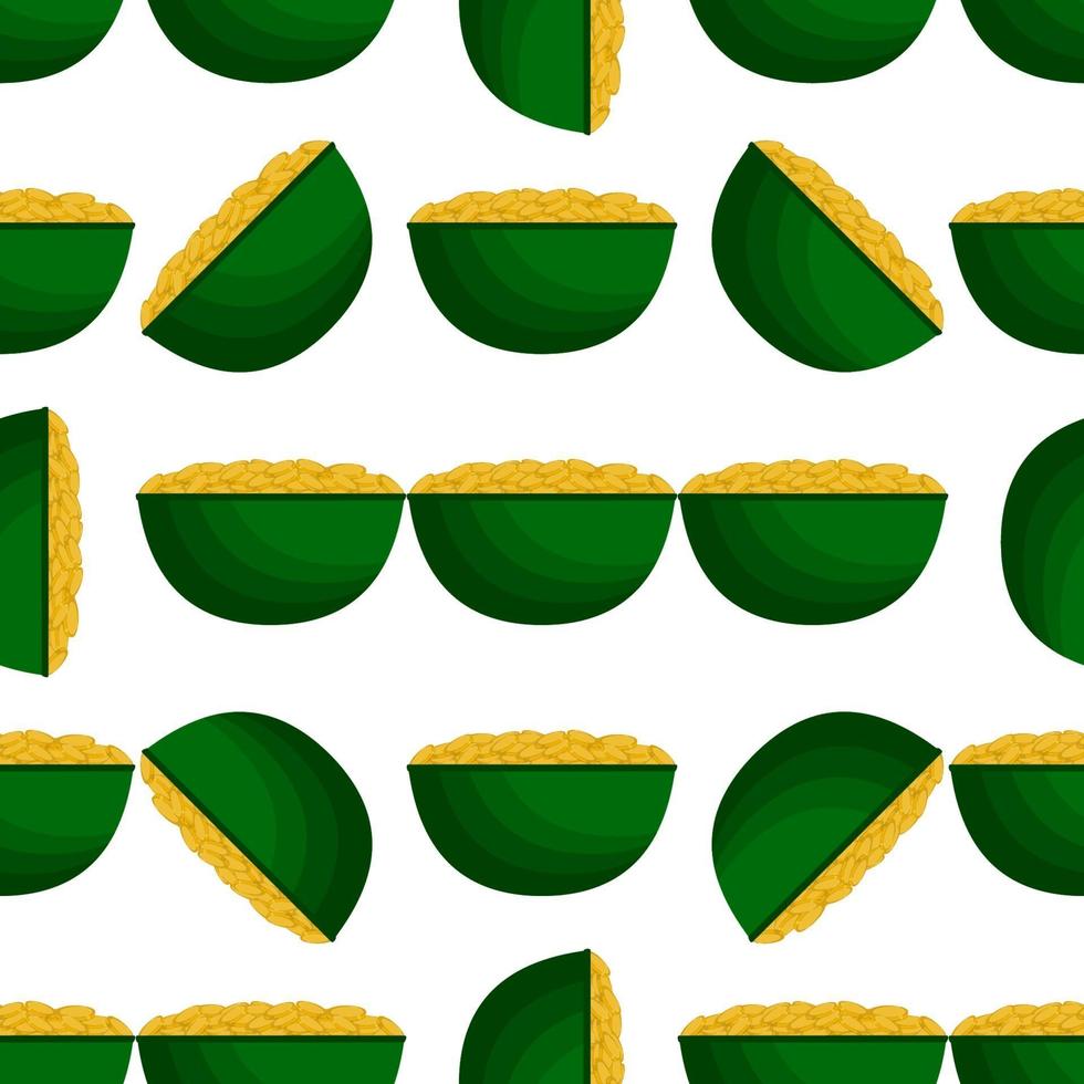 Irish holiday St Patrick day, seamless pot of coins vector