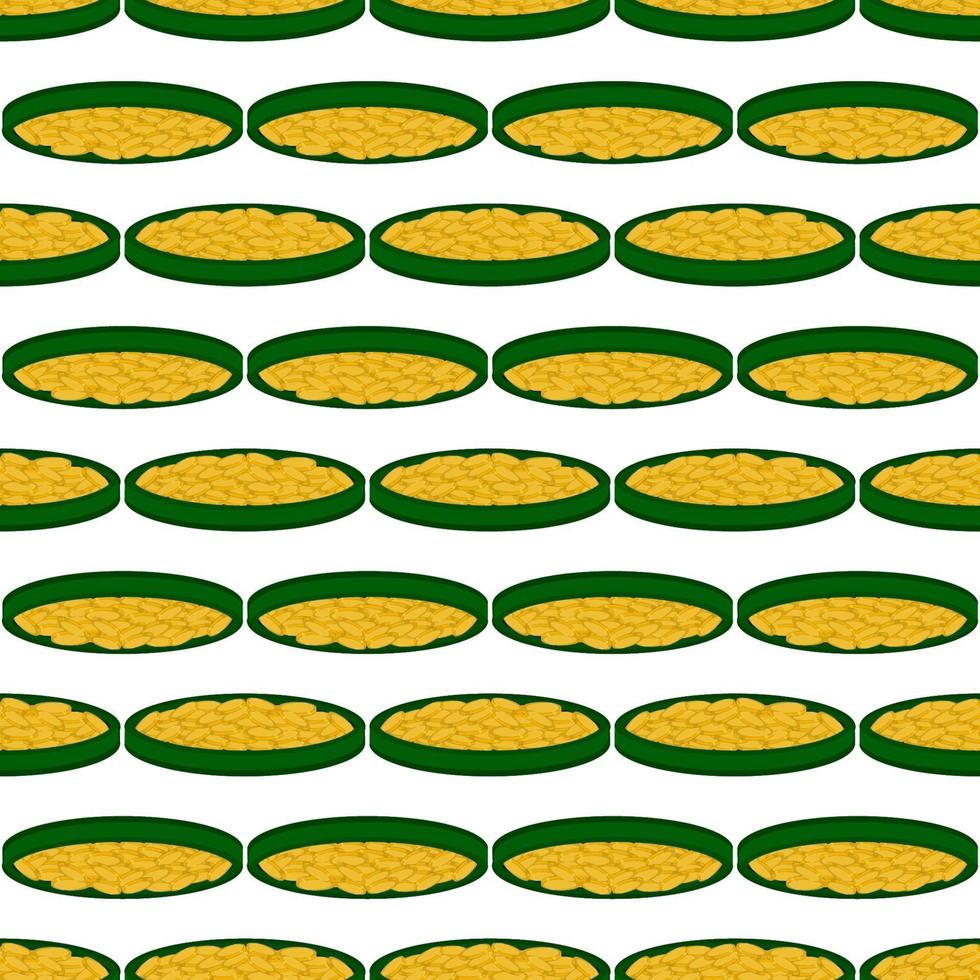 Irish holiday St Patrick day, seamless pot of coins vector