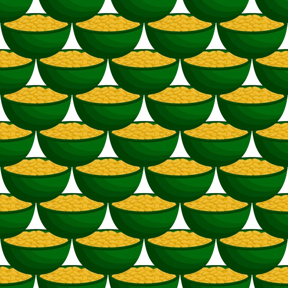 Irish holiday St Patrick day, seamless pot of coins vector