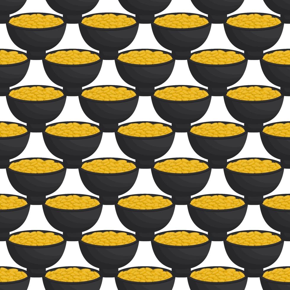 Irish holiday St Patrick day, seamless pot of coins vector