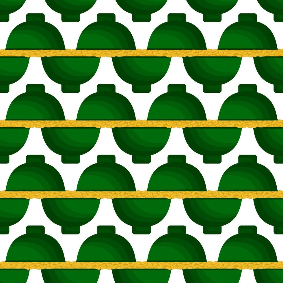 Irish holiday St Patrick day, seamless pot of coins vector