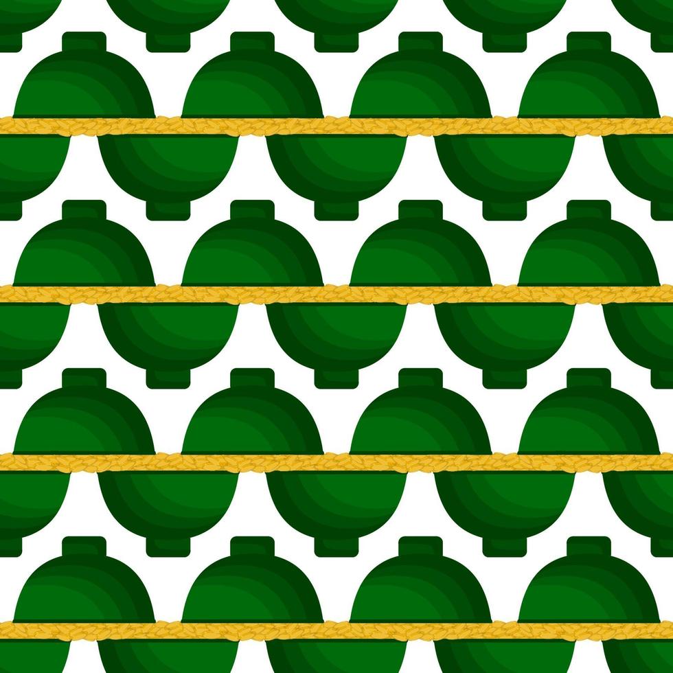 Irish holiday St Patrick day, seamless pot of coins vector