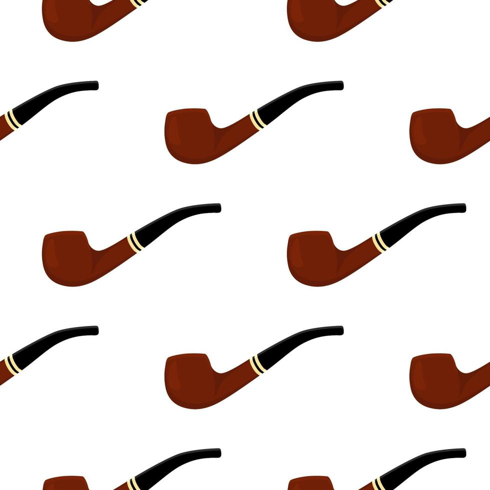 many identical seamless types smoke pipes different size for tobacco vector