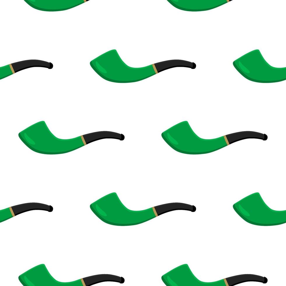 Irish holiday St Patrick day, seamless smoking pipes vector