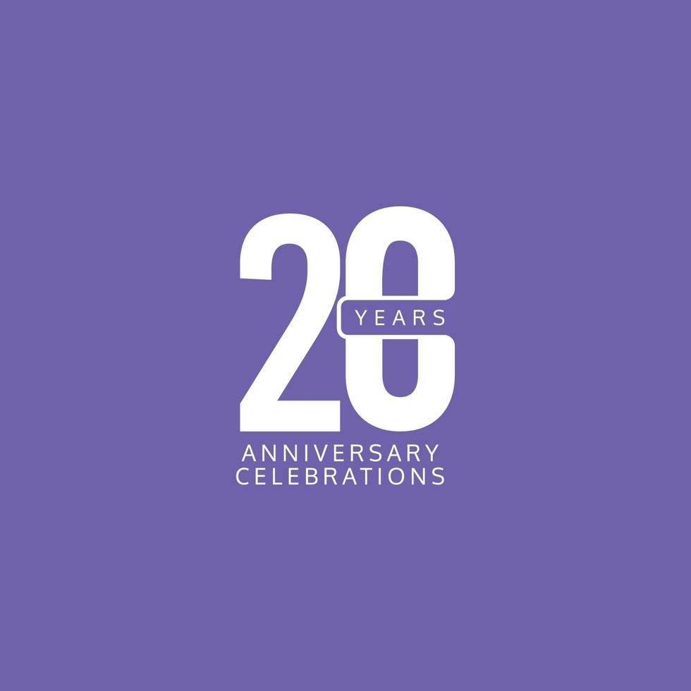 20 Years Anniversary Celebration Vector Template Design Illustration