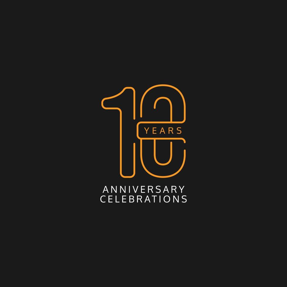 10 Years Anniversary Celebration Vector Template Design Illustration