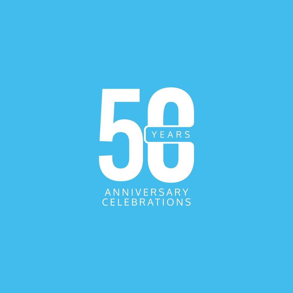 Ilustración de diseño de plantilla de vector de celebración de aniversario de 50 años