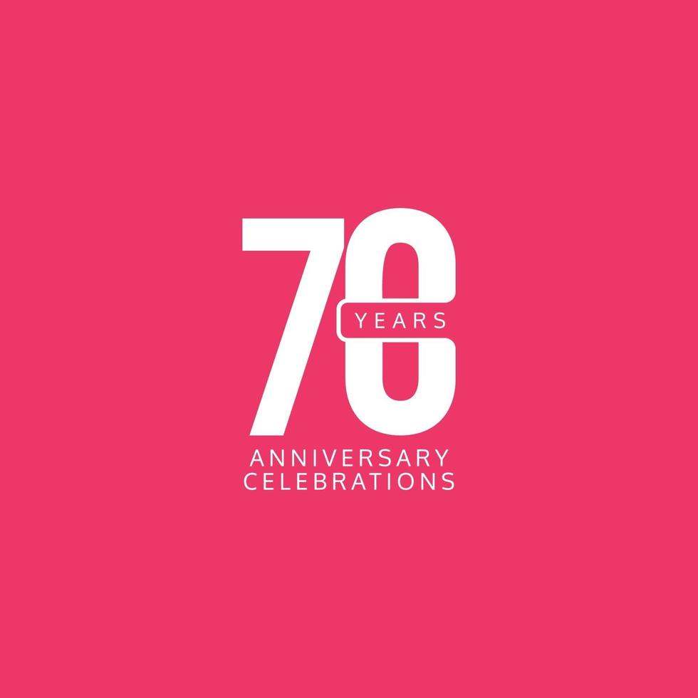 70 Years Anniversary Celebration Vector Template Design Illustration