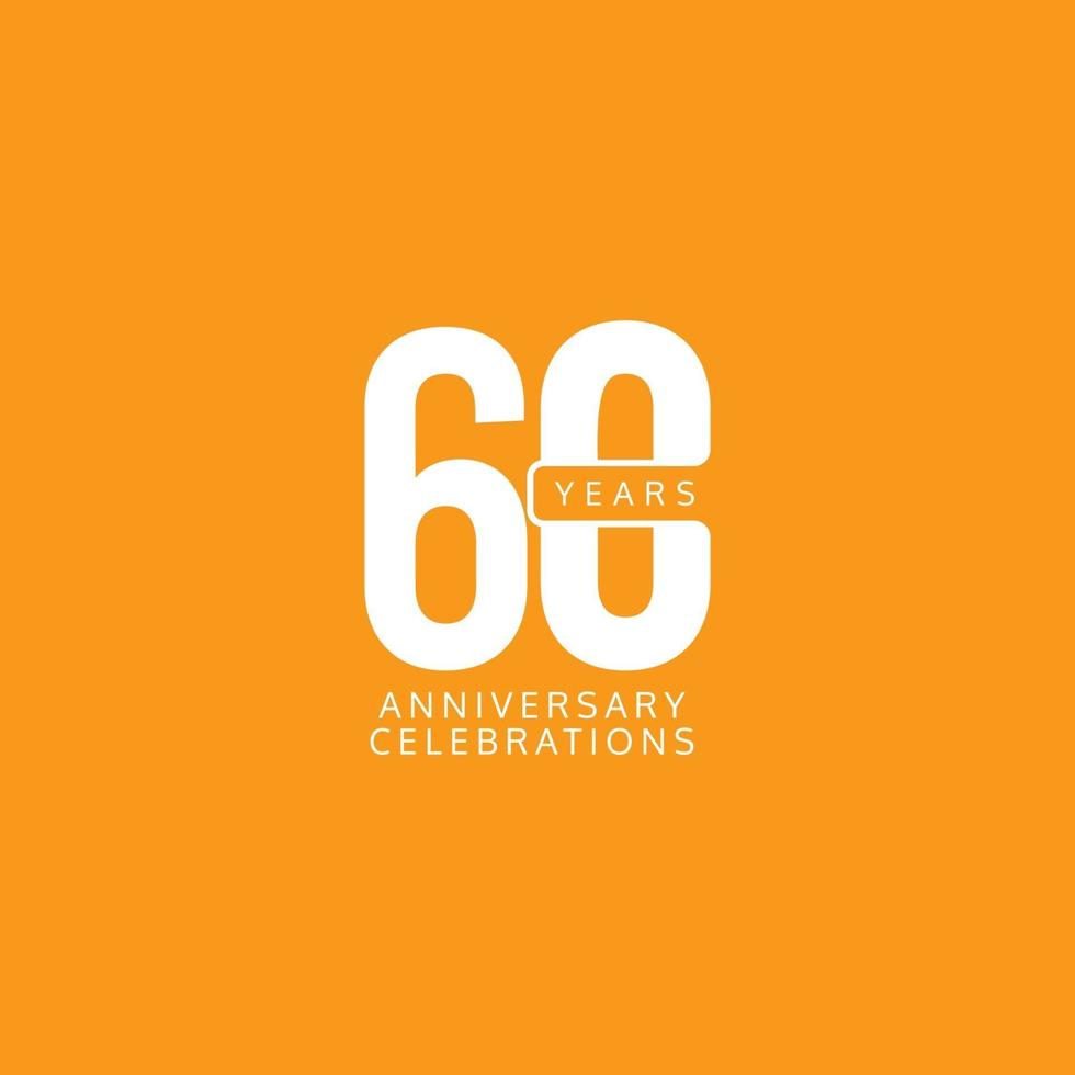 60 Years Anniversary Celebration Vector Template Design Illustration