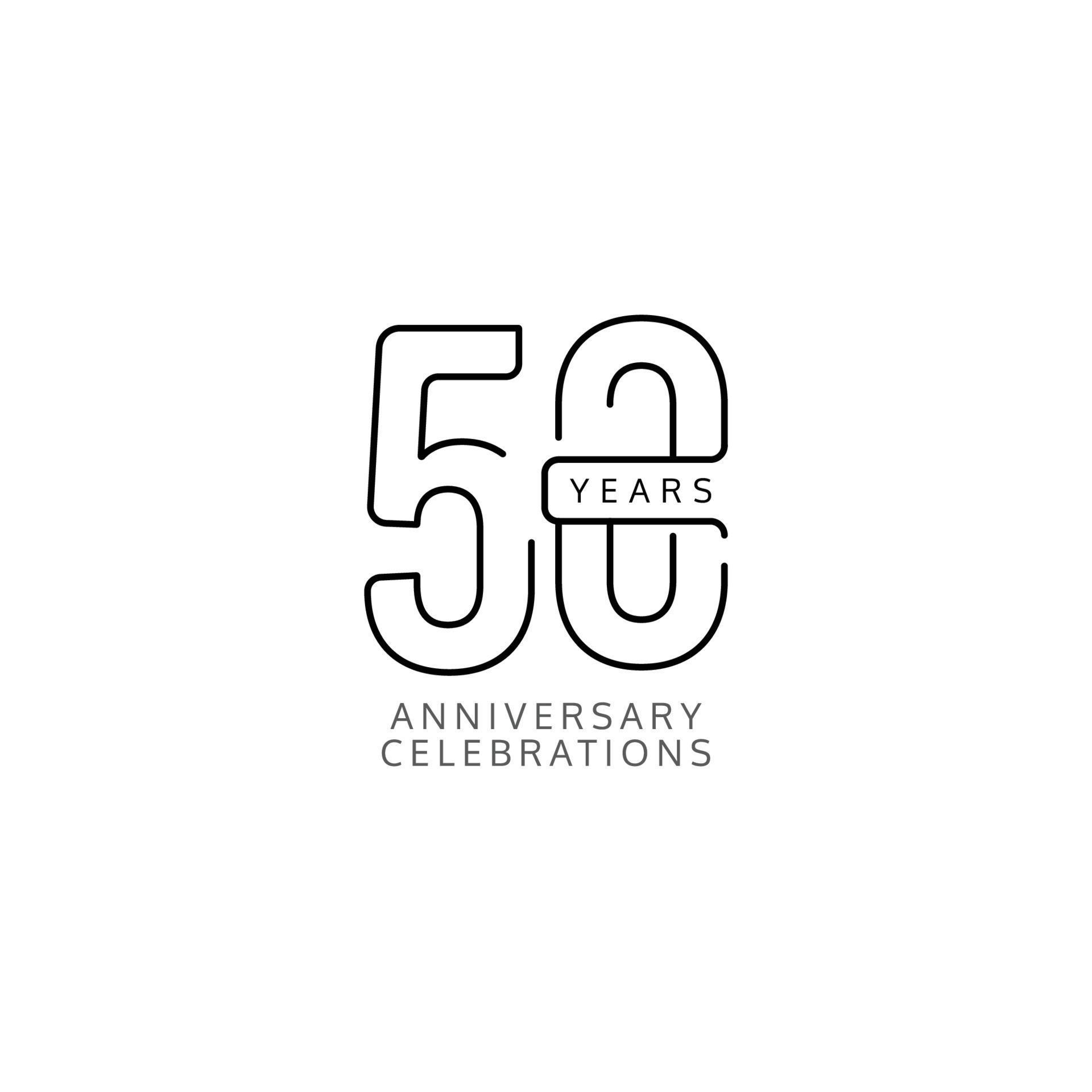 50 Years Anniversary Celebration Vector Template Design Illustration