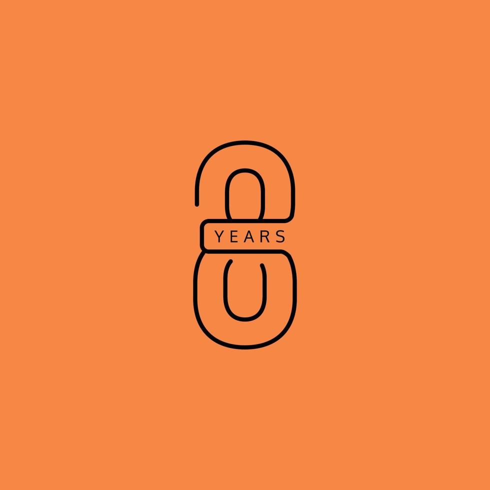 8 Years Anniversary Celebration Vector Template Design Illustration