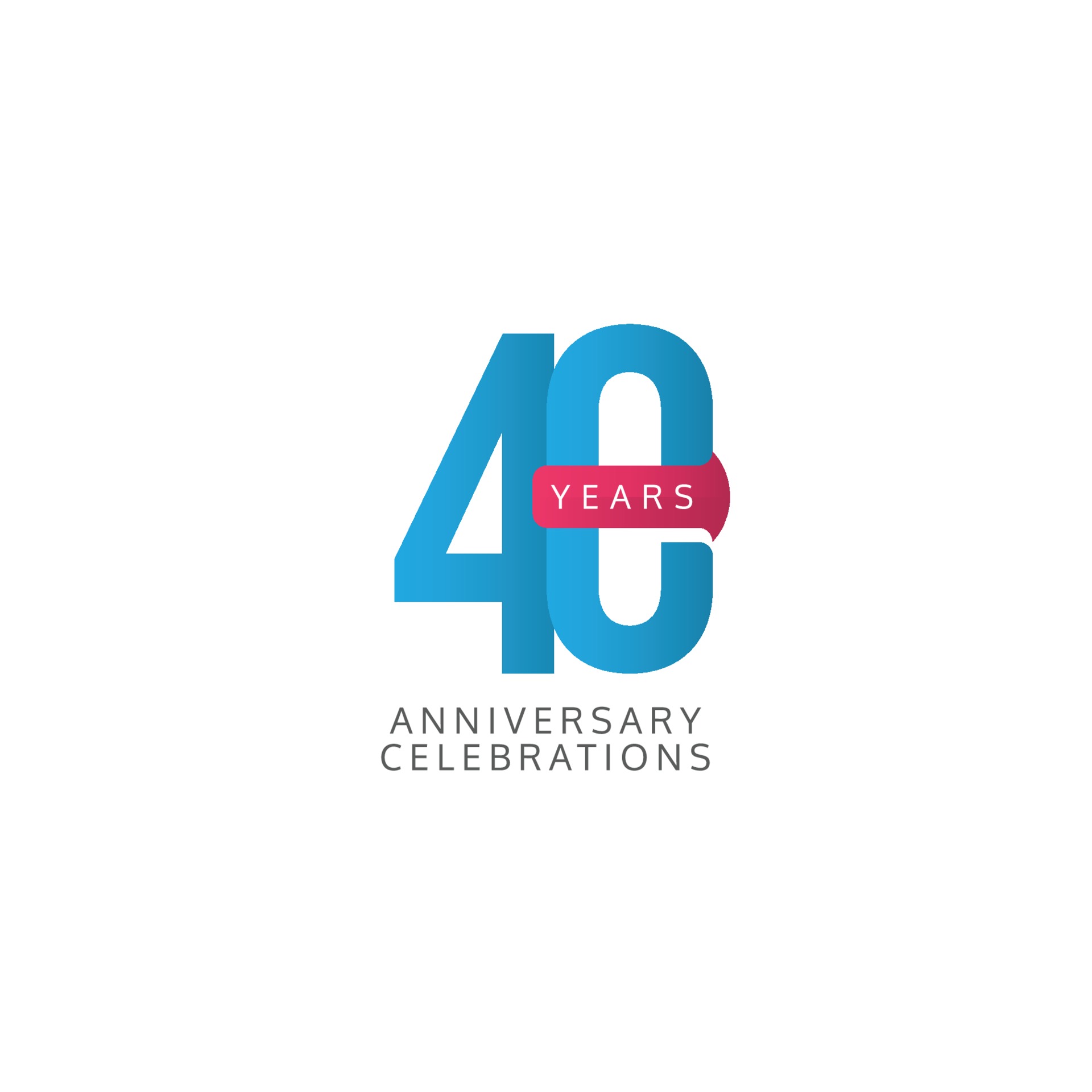 40 Years Anniversary Celebration Vector Template Design Illustration ...