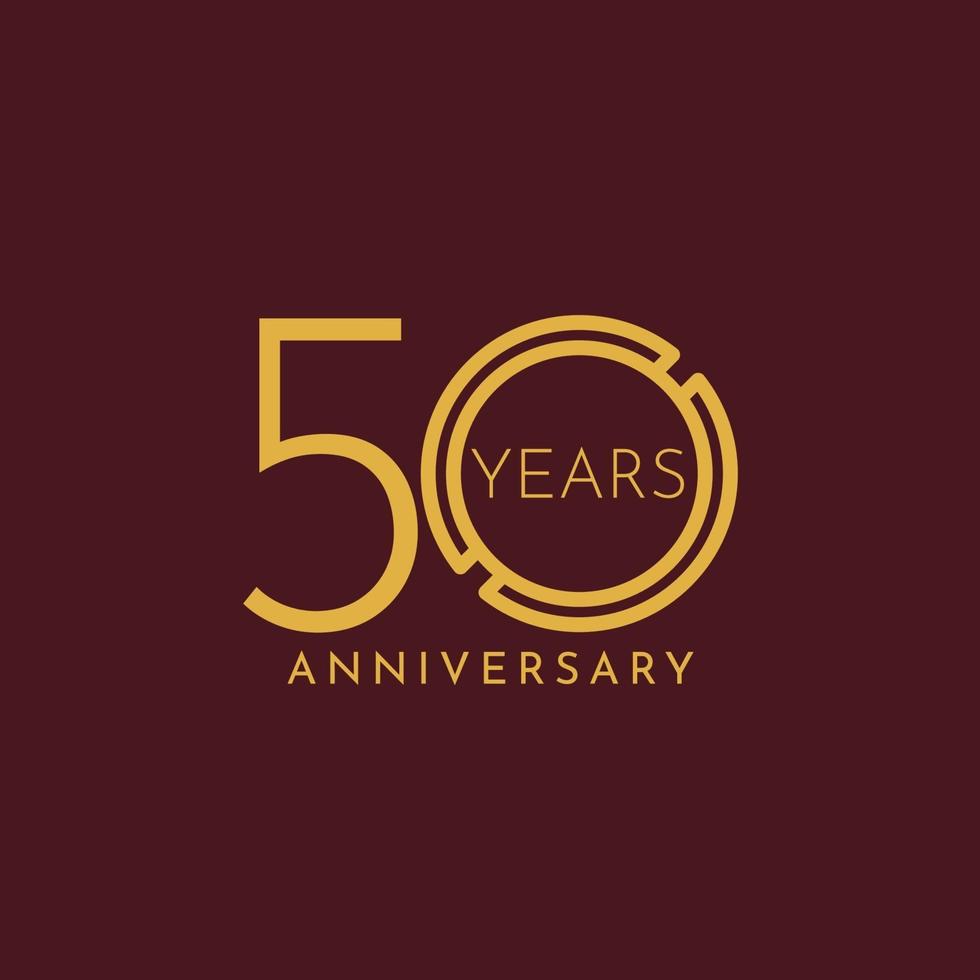 50 Years Anniversary Celebration Vector Template Design Illustration