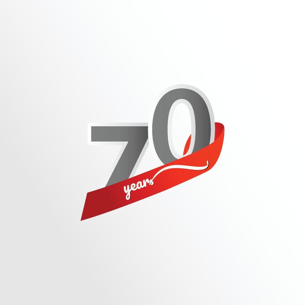 70 Years Anniversary Celebration Vector Template Design Illustration