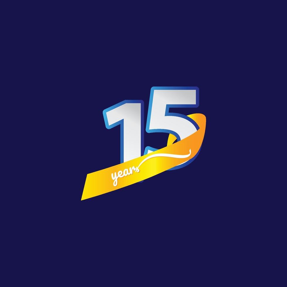 15 Years Anniversary Celebration Vector Template Design Illustration