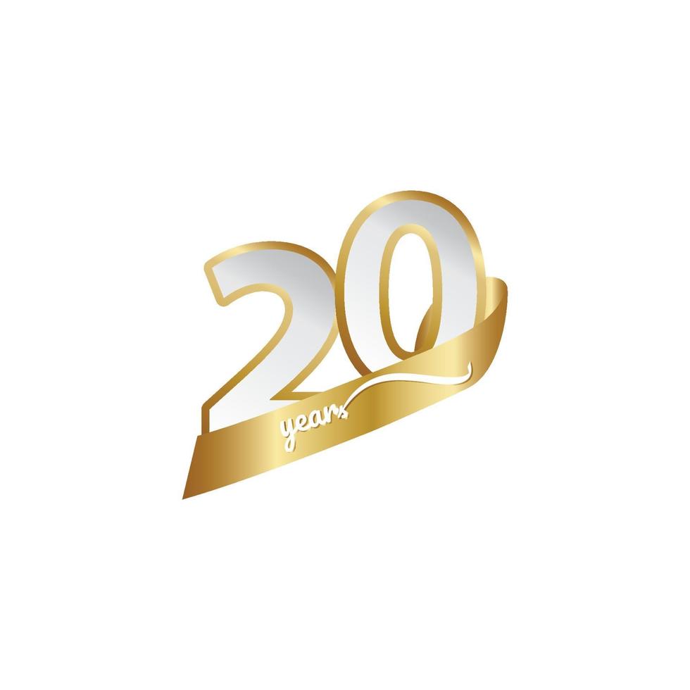 20 Years Anniversary Celebration Vector Template Design Illustration