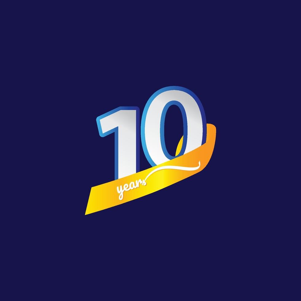 10 Years Anniversary Celebration Vector Template Design Illustration