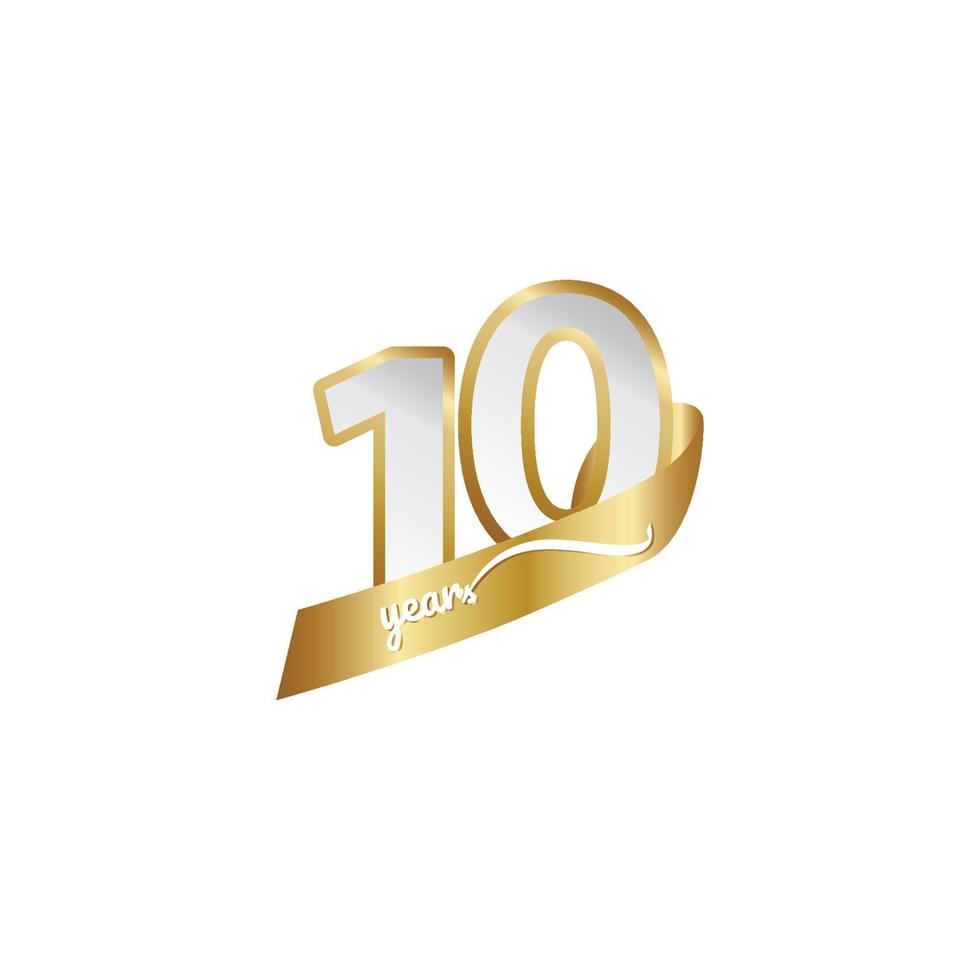 10 Years Anniversary Celebration Vector Template Design Illustration