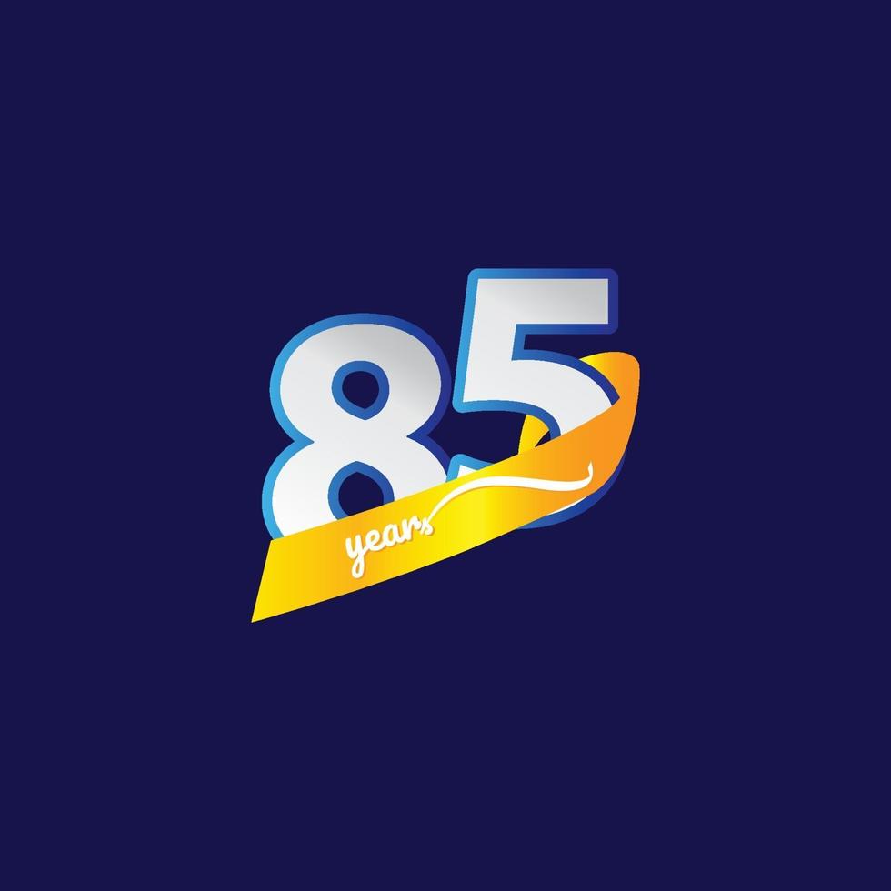 85 Years Anniversary Celebration Vector Template Design Illustration