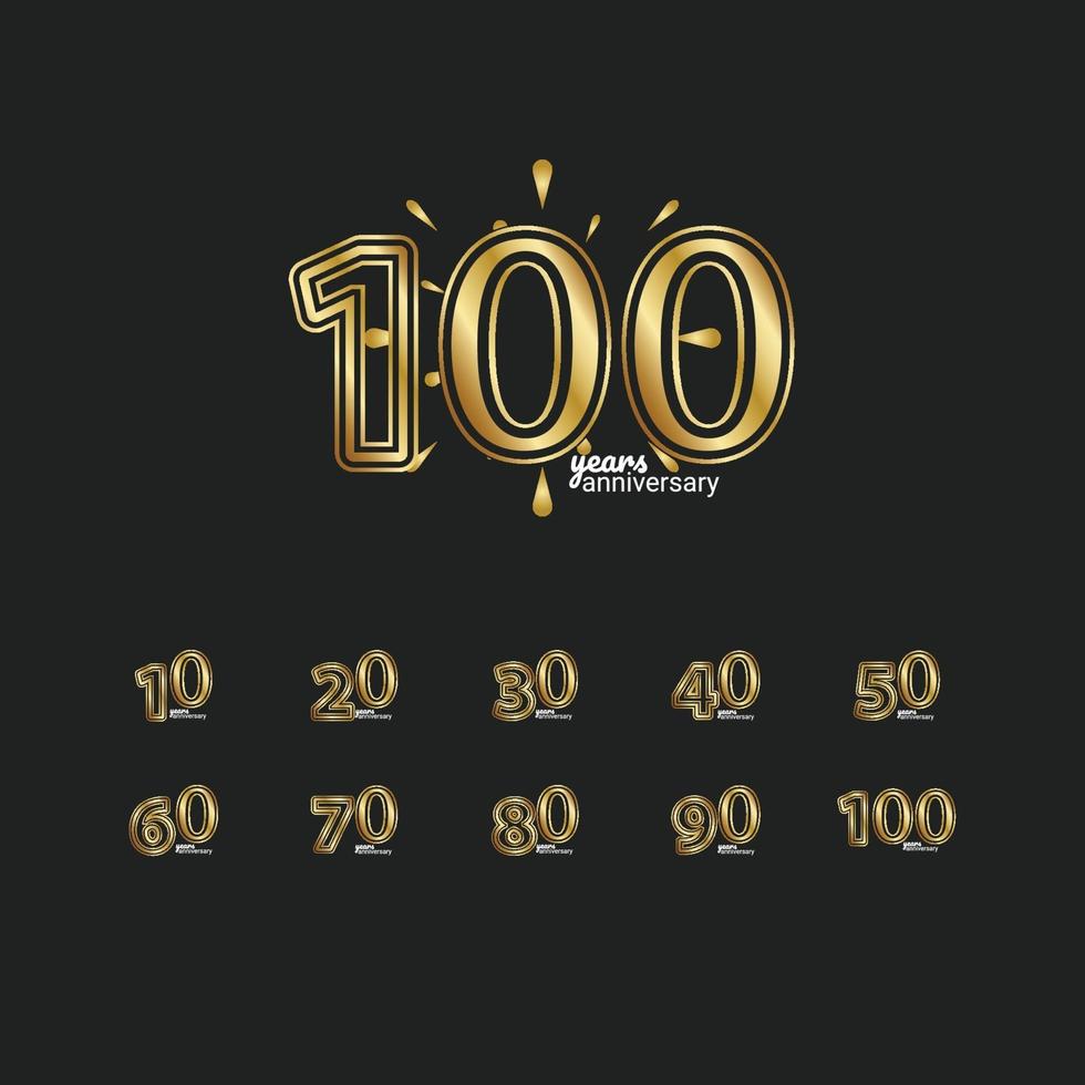 100 Years Anniversary Celebration Vector Template Design Illustration