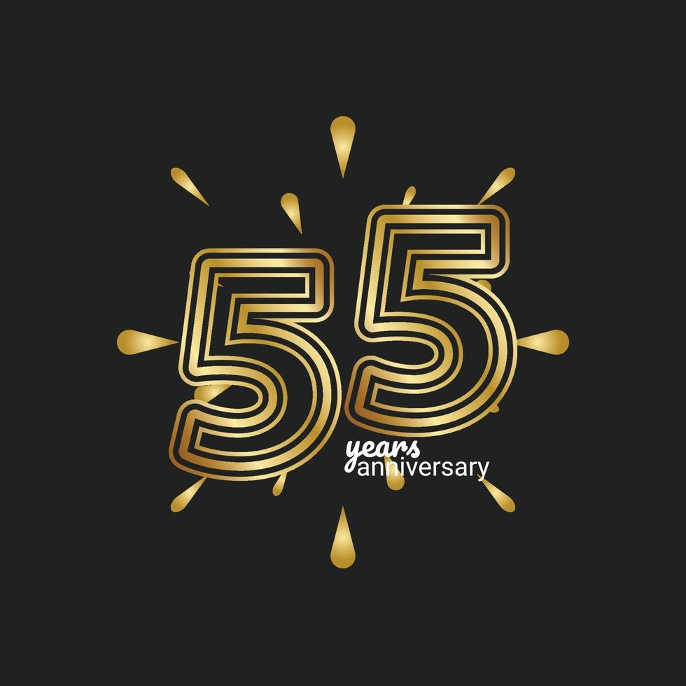 55 Years Anniversary Celebration Vector Template Design Illustration