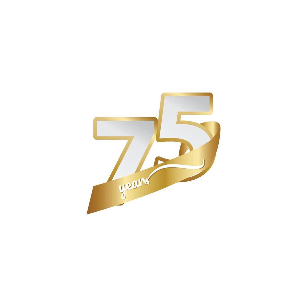 75 Years Anniversary Celebration Vector Template Design Illustration