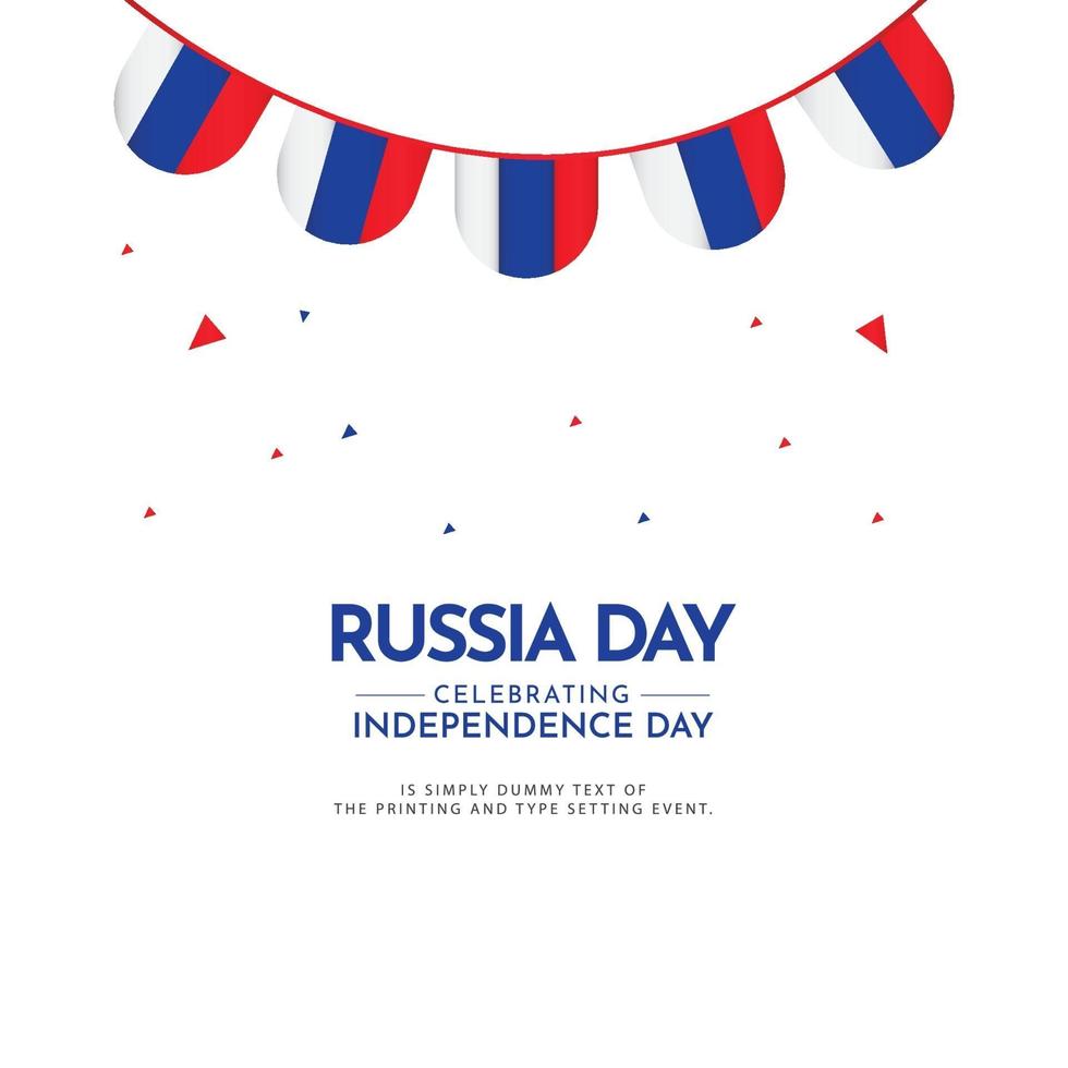 Happy Russia Independence Day Vector Template Design Illustration