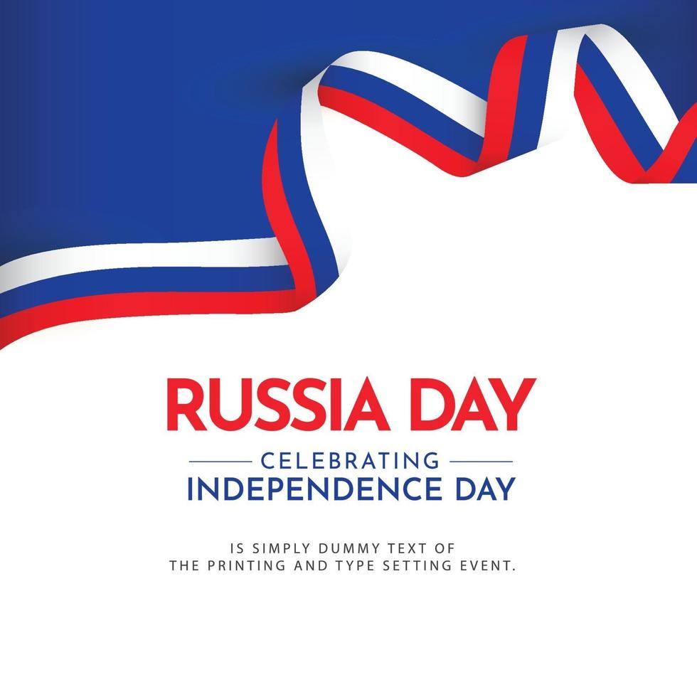 Happy Russia Independence Day Vector Template Design Illustration
