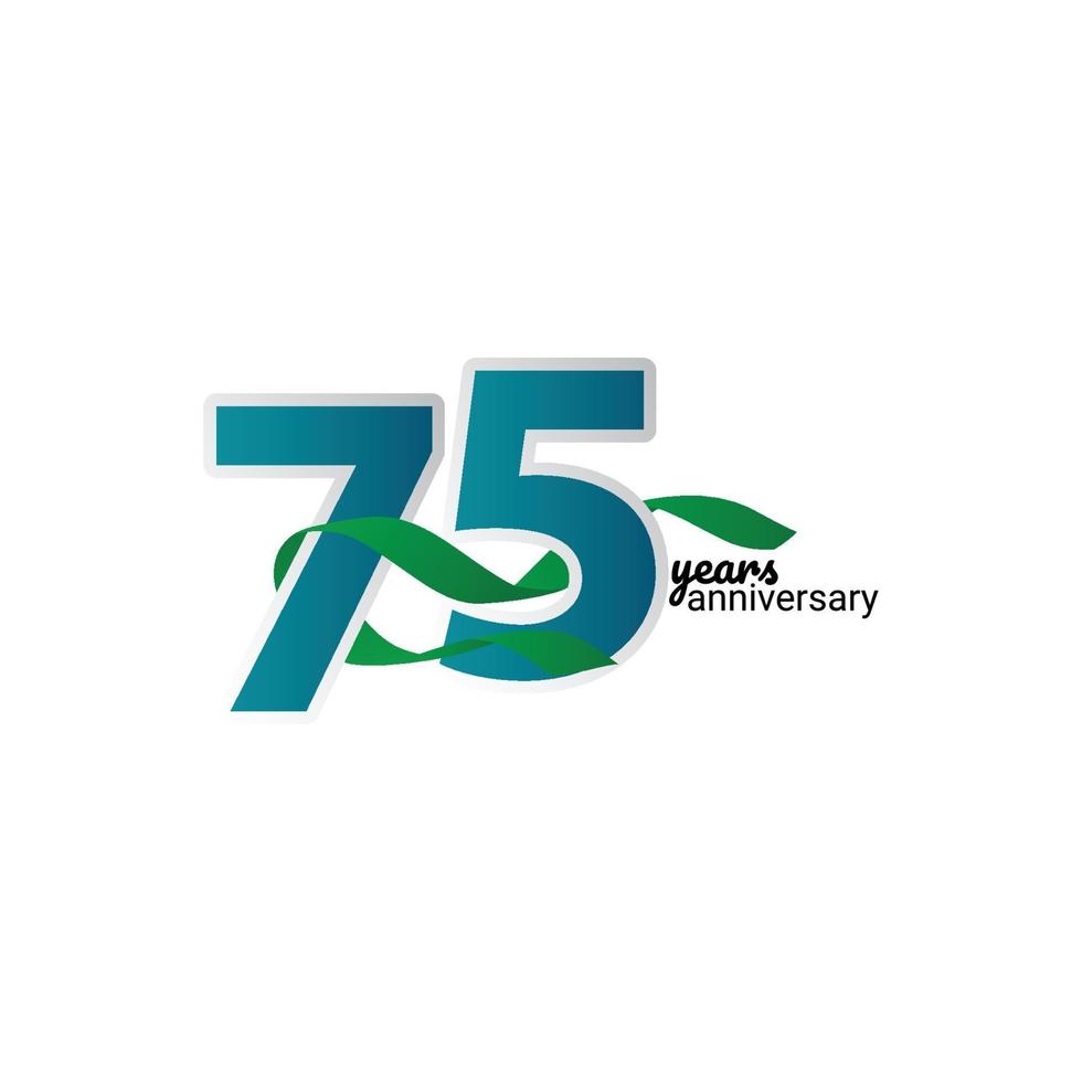 75 Years Anniversary Celebration Vector Template Design Illustration