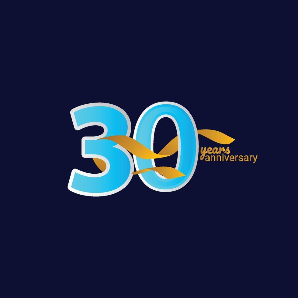 30 Years Anniversary Celebration Vector Template Design Illustration