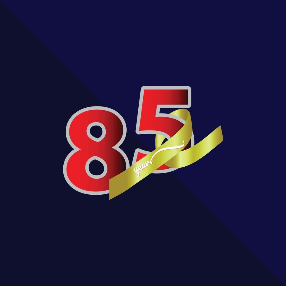 85 Years Anniversary Celebration Vector Template Design Illustration