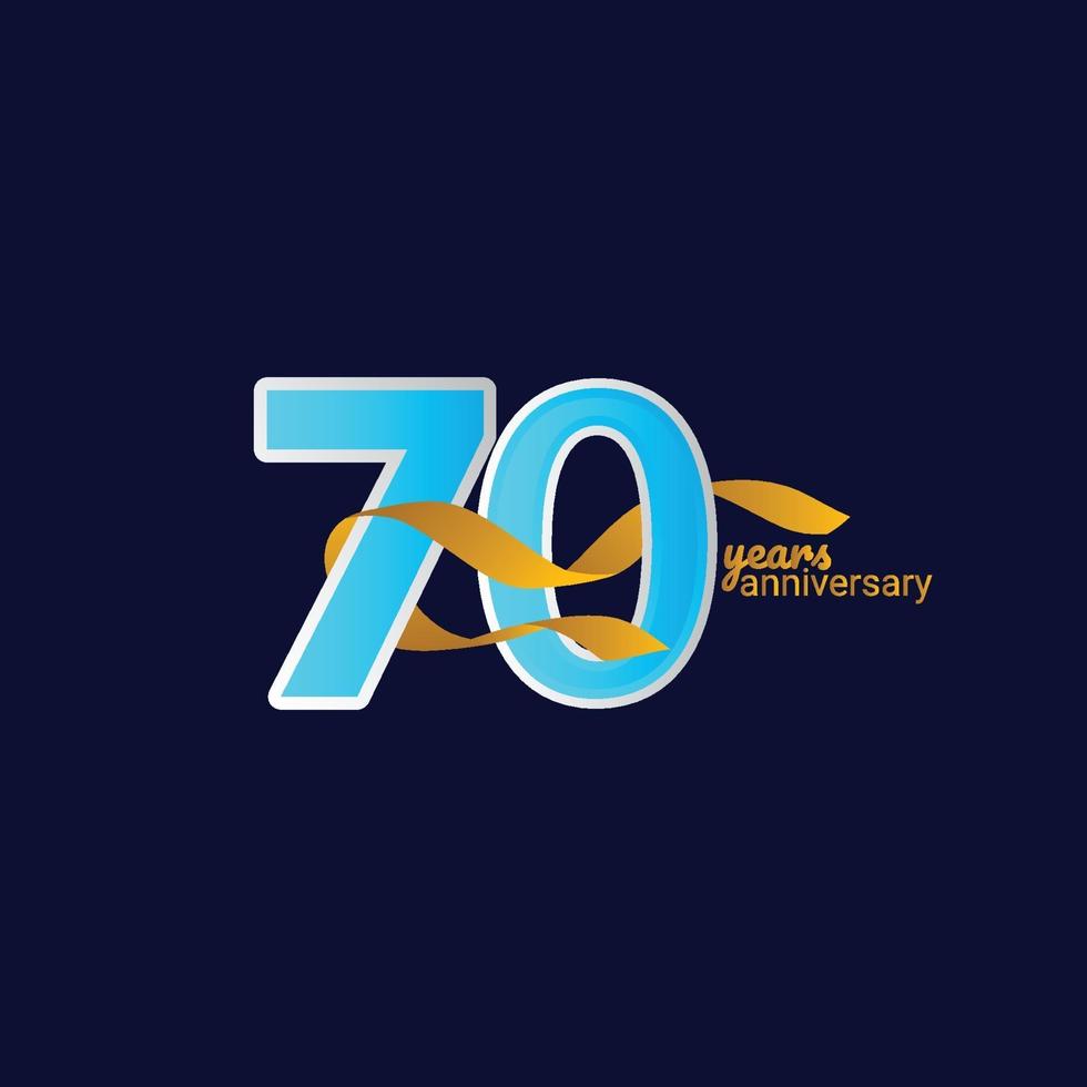 70 Years Anniversary Celebration Vector Template Design Illustration
