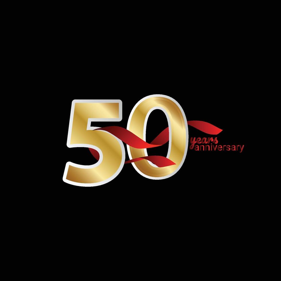50 Years Anniversary Celebration Vector Template Design Illustration