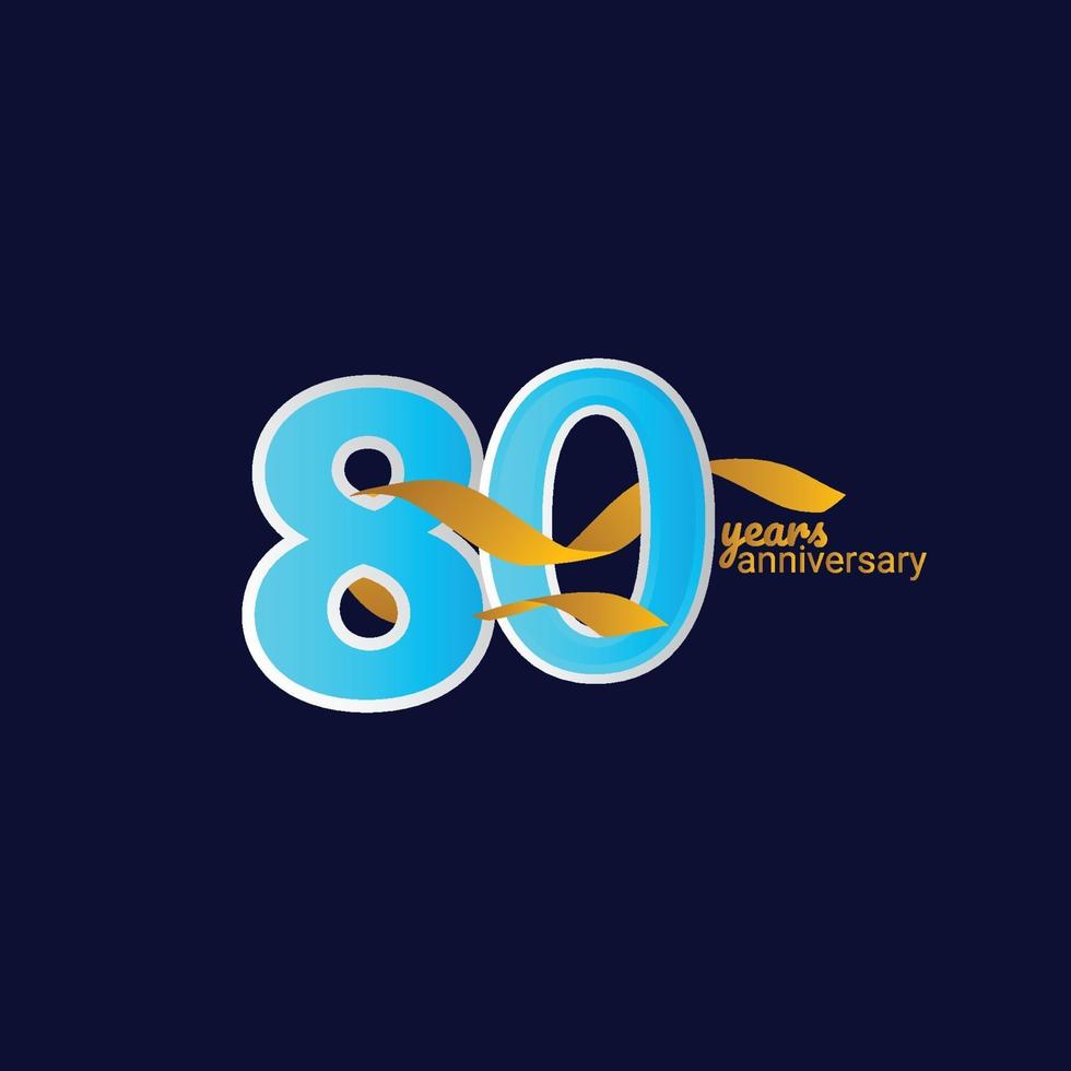 80 Years Anniversary Celebration Vector Template Design Illustration