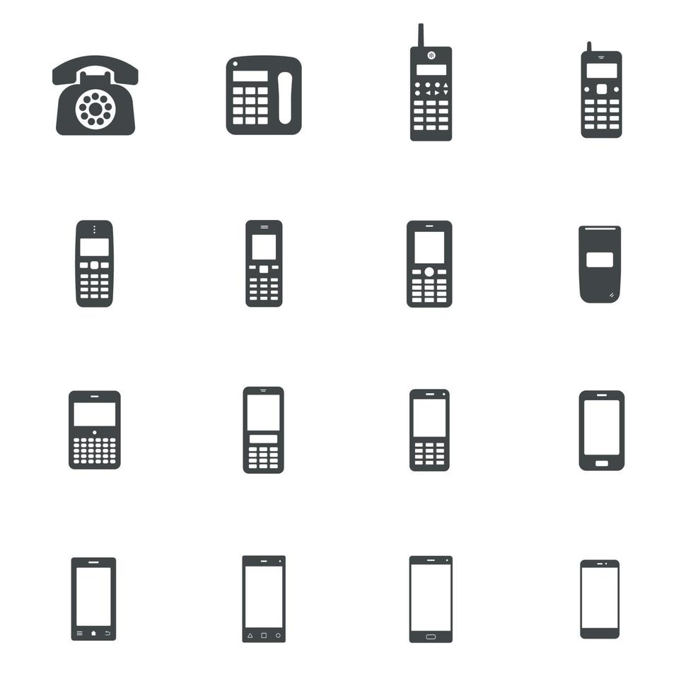 Phone icons. vector illustration