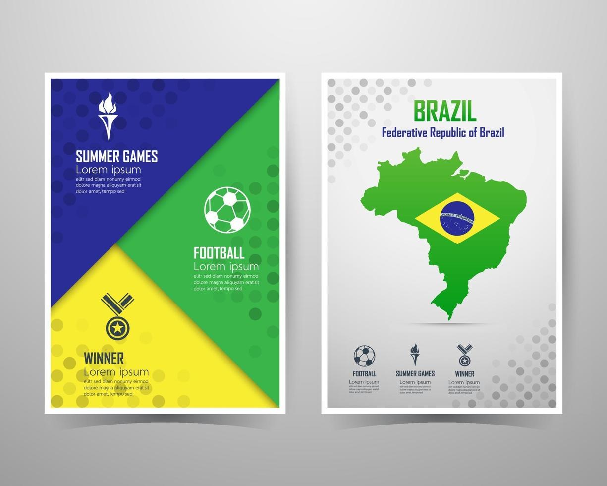 Summer games brazil banner template. vector illustration