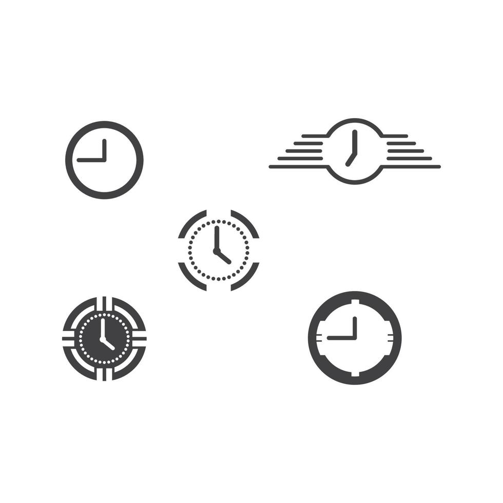 Set Fast time Logo Template vector