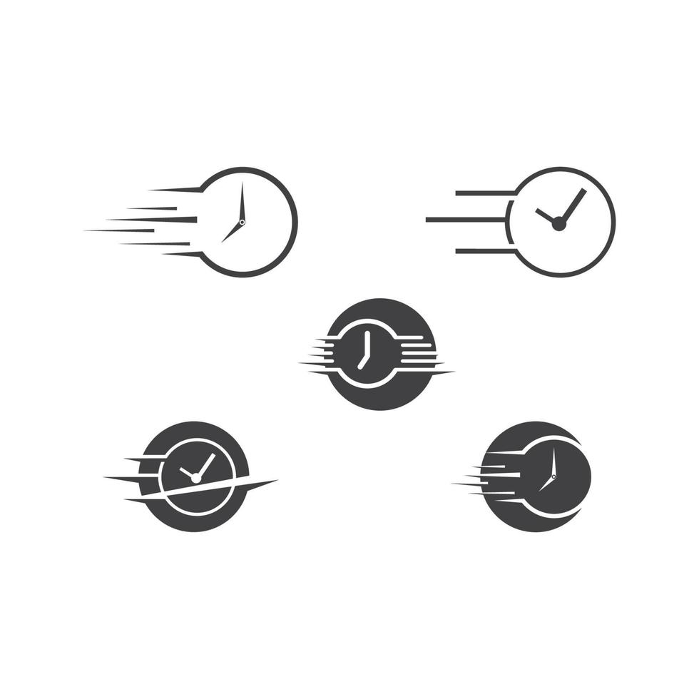 Set Fast time Logo Template vector